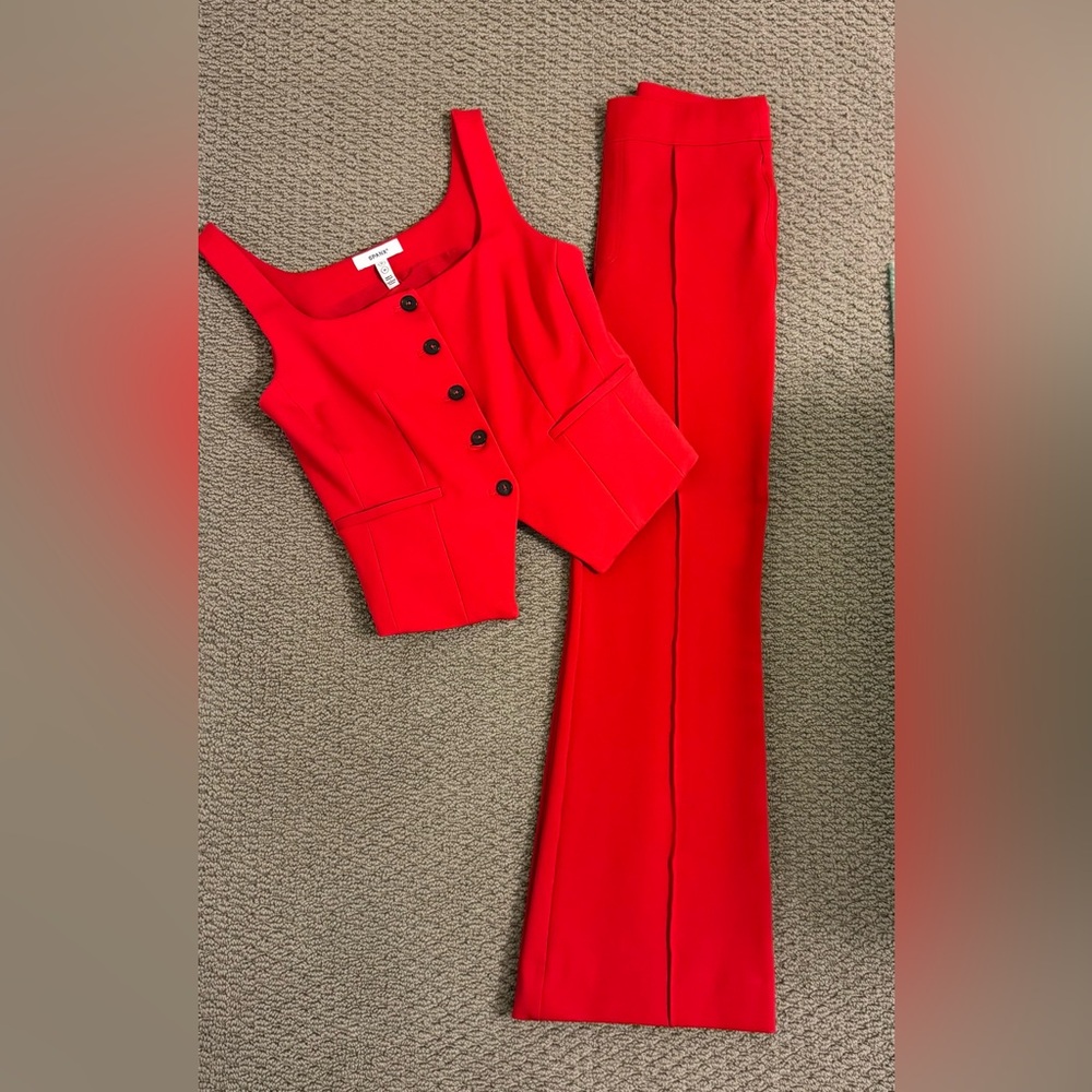 Spanx Women's PerfectFit Ponte Flare Pants and Matching vest Medium